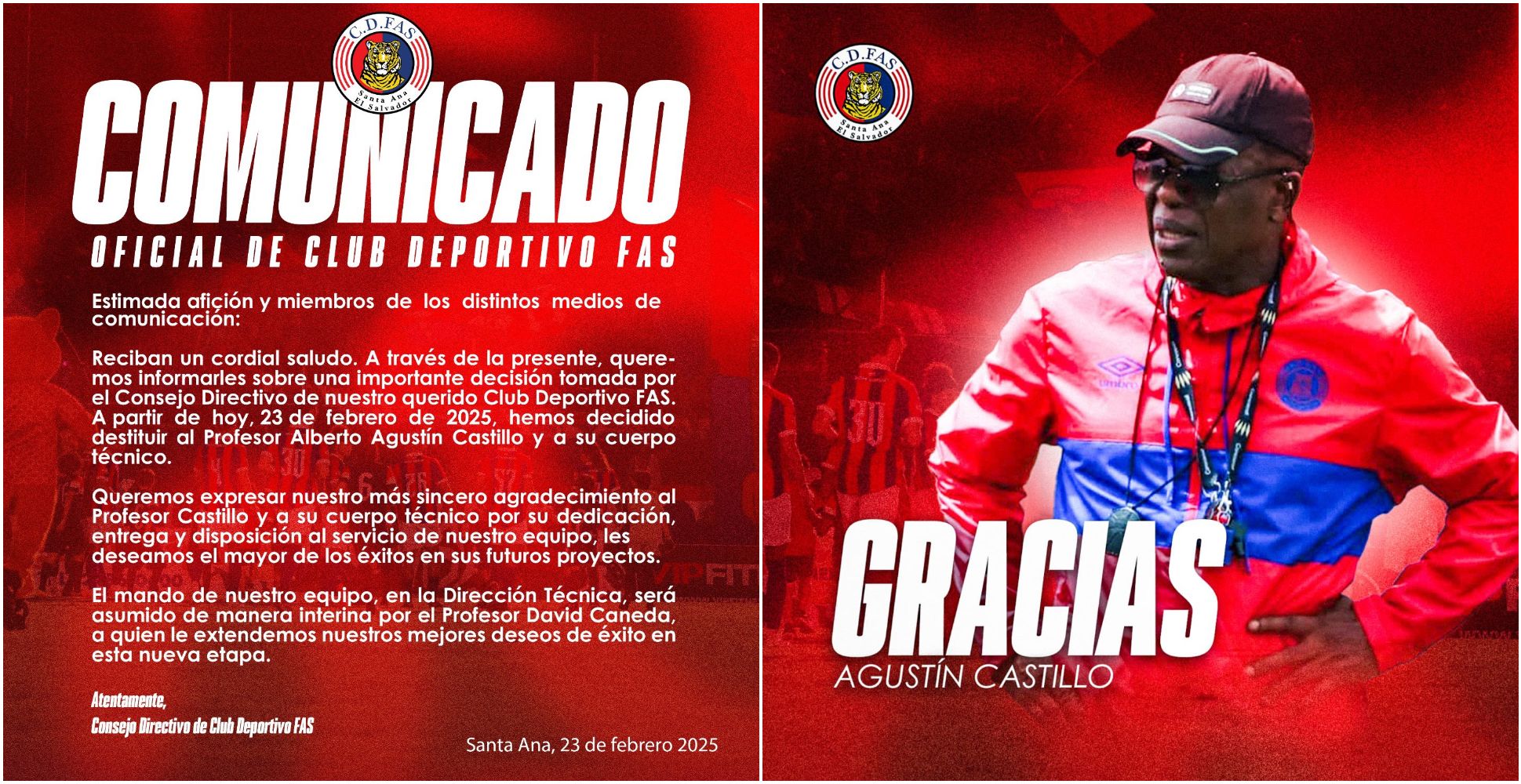 Chochera Castillo, sorprendido y molesto por su salida de FAS
