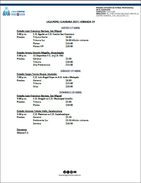 Lista la programación de la Semana Santa
