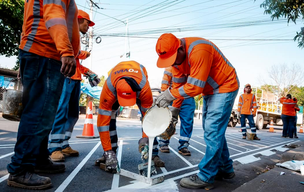 Inicia la señalización para la instalación de semáforos en el Kilo 5 de Acajutla, Sonsonate