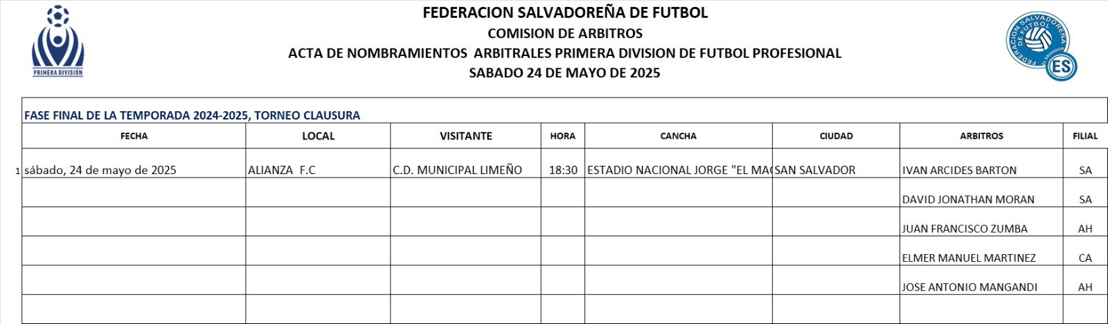 Iván Barton será el central en la final del Clausura 2025