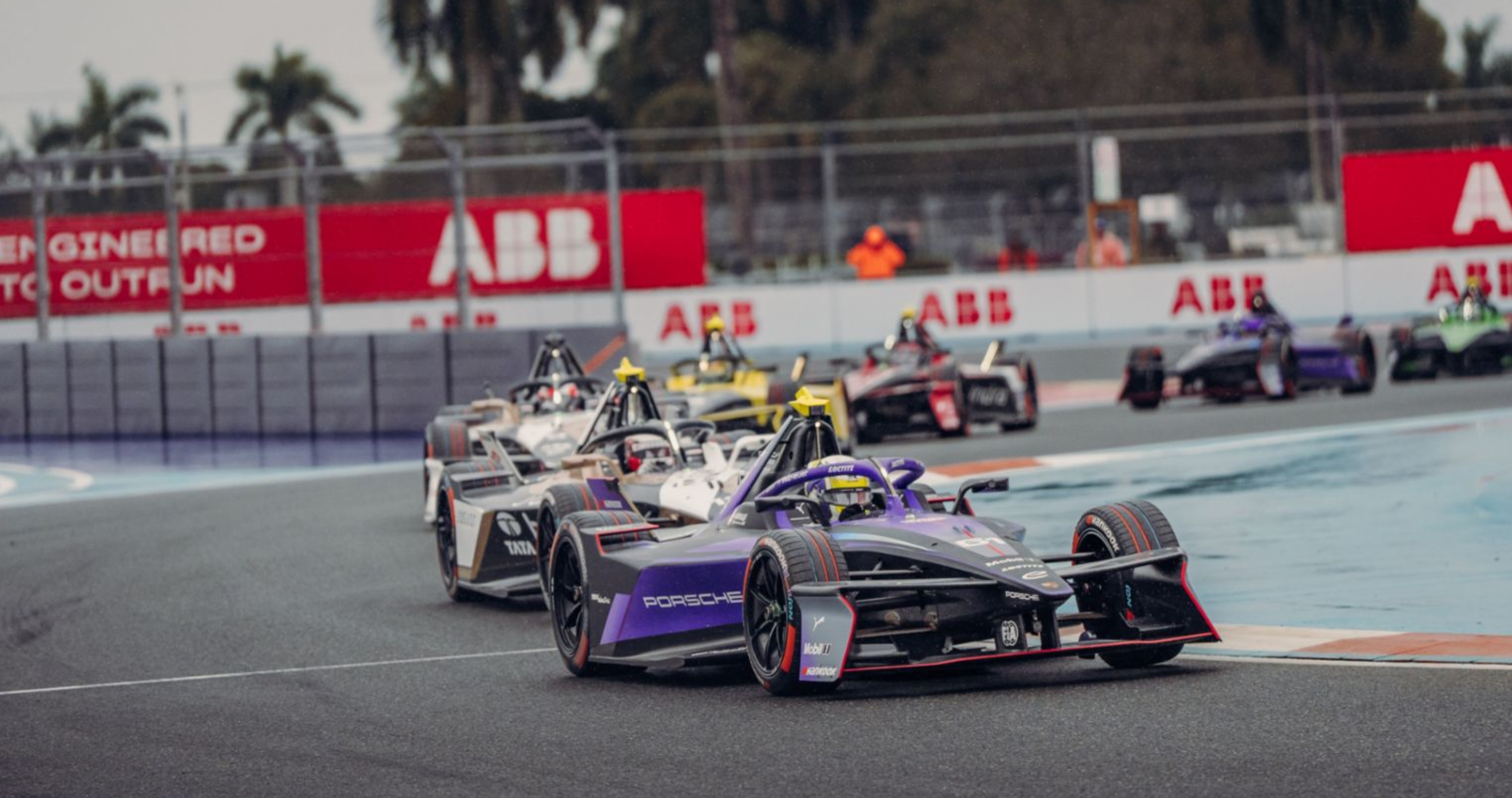 Porsche logra doble podio en el E-Prix de Miami de la Formula E