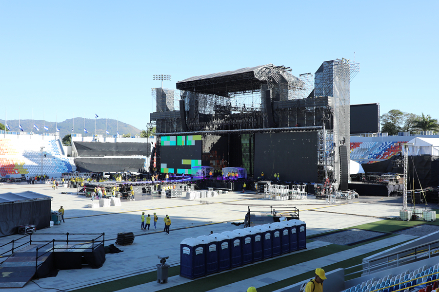 El escenario de Shakira está listo