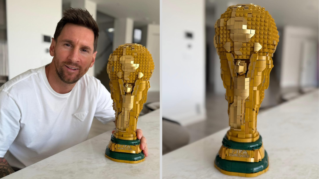 Messi exhibe trofeo Lego del Mundial 2026 mientras avanza la cuenta regresiva: faltan 117 días para el torneo