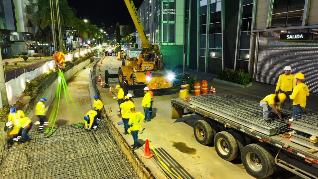 Obras Públicas reporta un 40 % de avance en proyecto de drenajes en la Zona Rosa