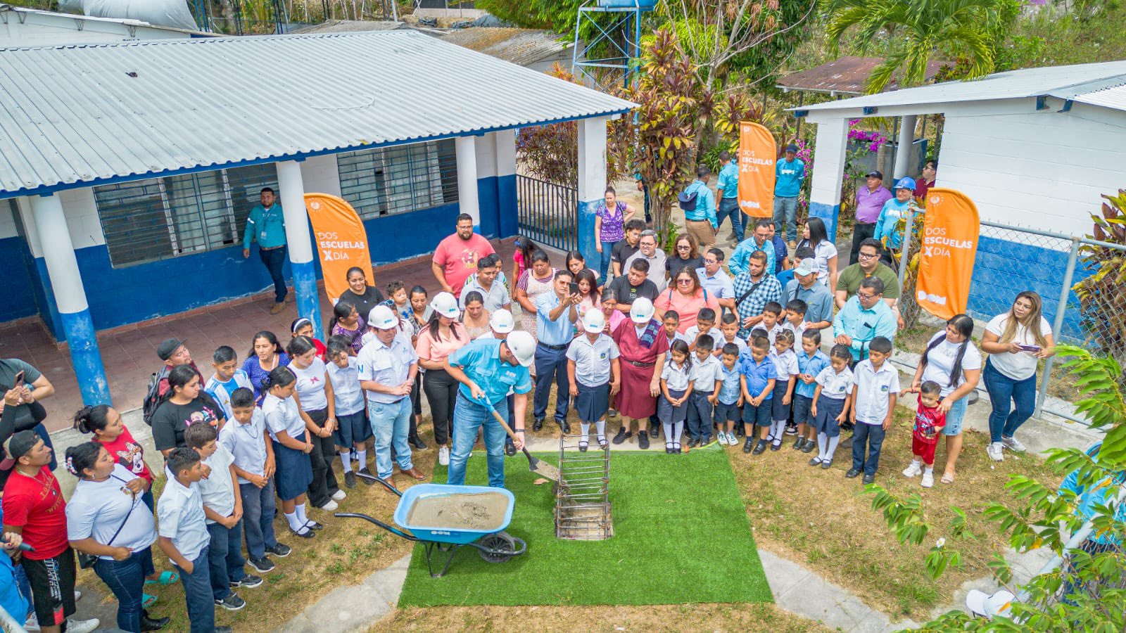 Inicia reconstrucción de escuela en San Cristóbal, Cuscatlán Sur
