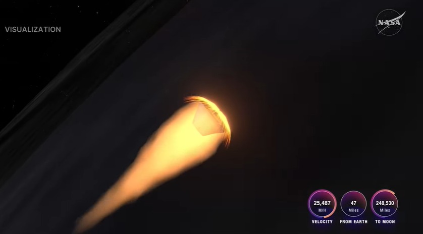 En Vivo: Astronautas de Artemis entran a la atmósfera terrestre; escudo térmico a prueba