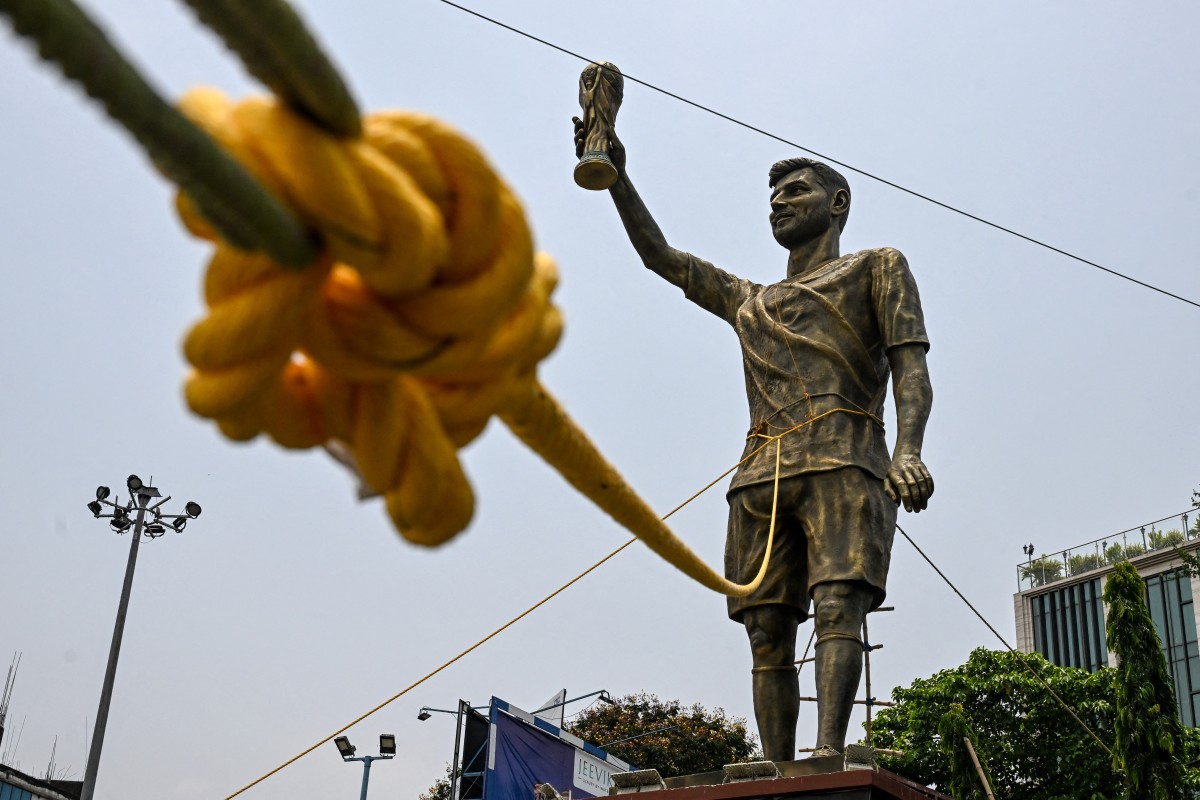 Retirarán estatua gigante de Messi en India por razones de seguridad