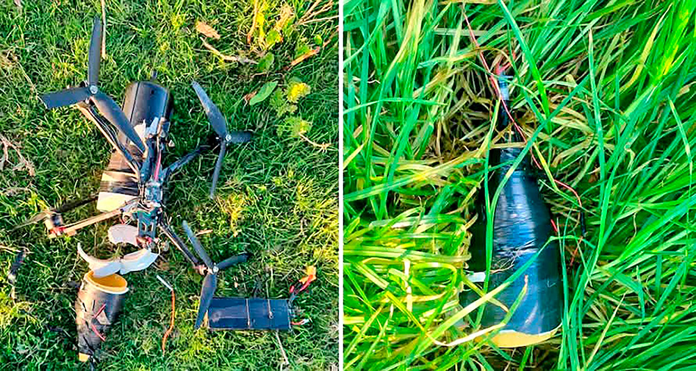 Encuentran dron de guerrilla con explosivos