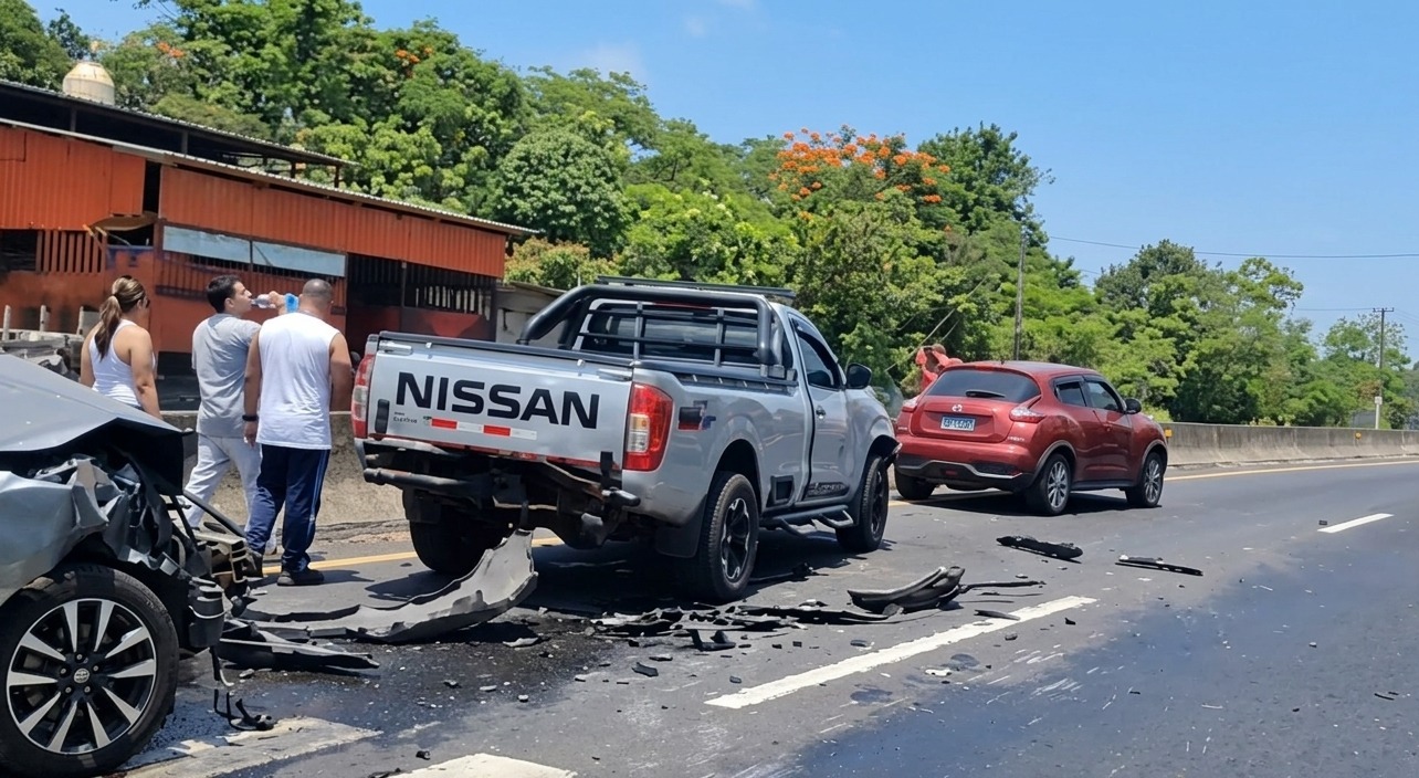 Múltiple accidente de tránsito en carretera a Quezaltepeque