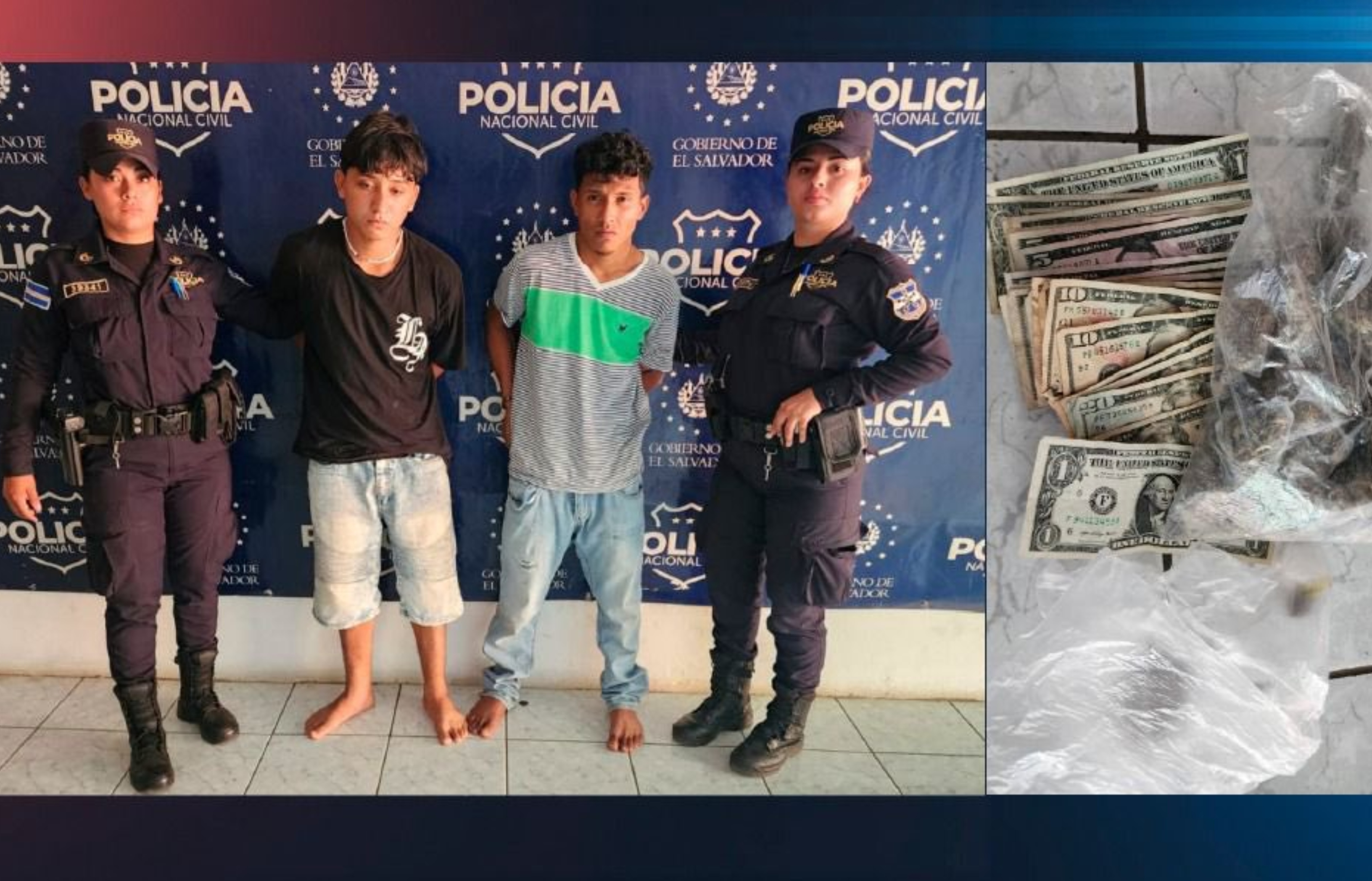 Capturan a dos sujetos que trasladaban marihuana y cocaína en San Miguel